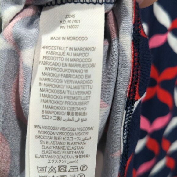 NWT Boden Womens Elodie Wrap Top Size 20/22 Navy Red Stretch Casual LS Viscose - Picture 8 of 12